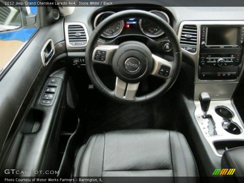 Stone White / Black 2012 Jeep Grand Cherokee Laredo 4x4