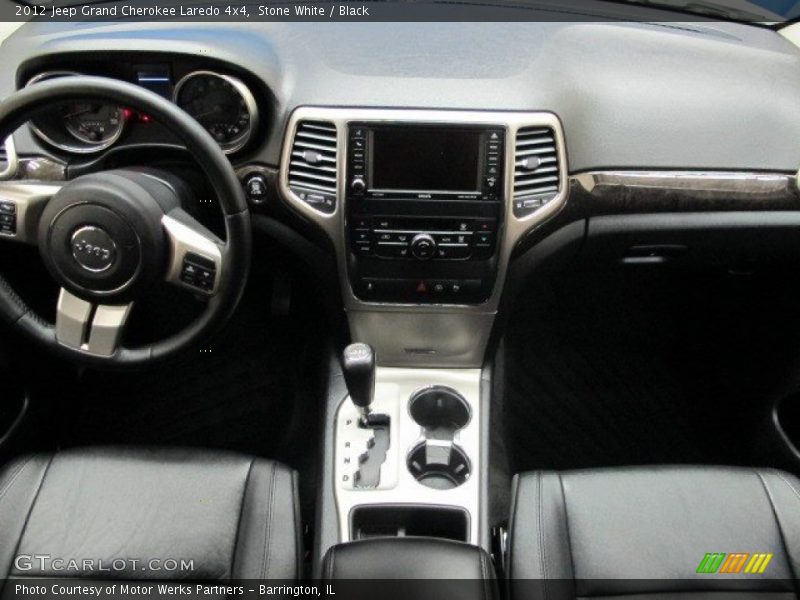 Stone White / Black 2012 Jeep Grand Cherokee Laredo 4x4