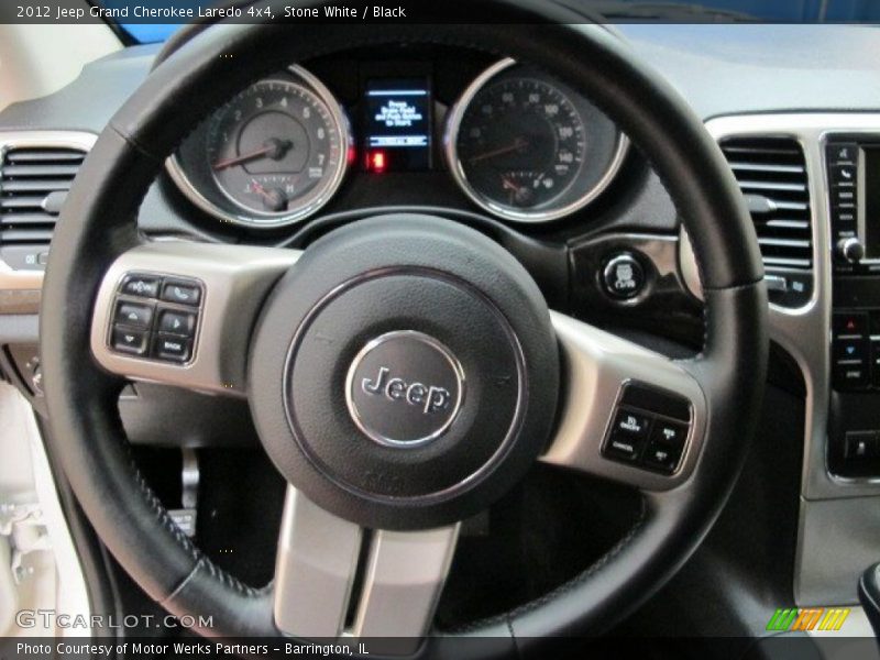 Stone White / Black 2012 Jeep Grand Cherokee Laredo 4x4