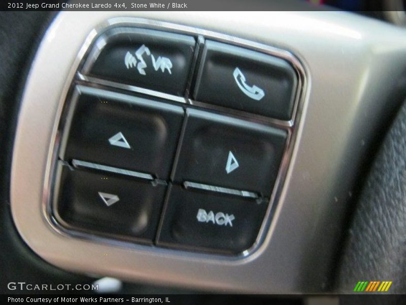 Stone White / Black 2012 Jeep Grand Cherokee Laredo 4x4