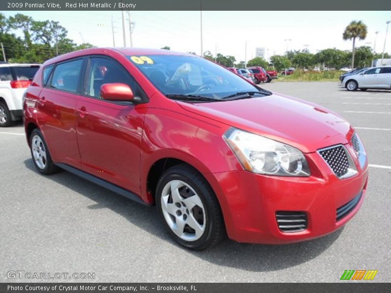 Red Hot Metallic / Ebony 2009 Pontiac Vibe