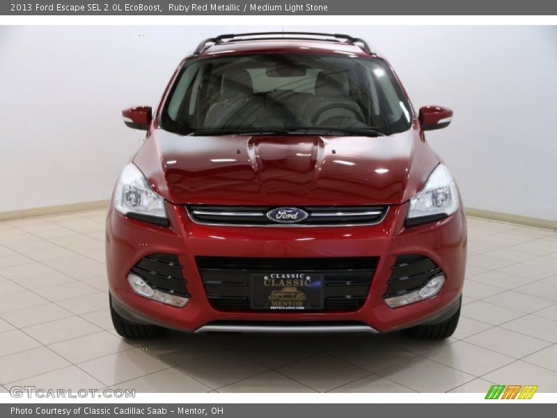 Ruby Red Metallic / Medium Light Stone 2013 Ford Escape SEL 2.0L EcoBoost