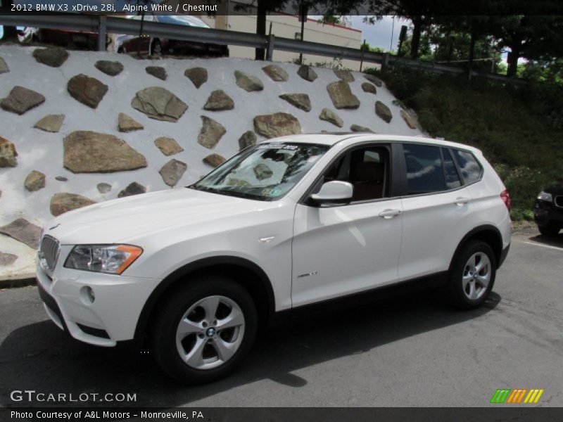 Alpine White / Chestnut 2012 BMW X3 xDrive 28i