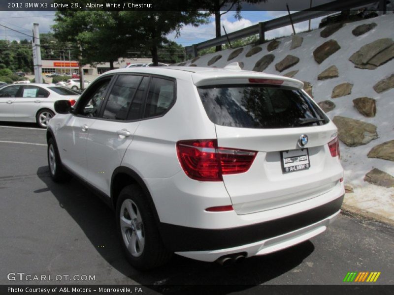 Alpine White / Chestnut 2012 BMW X3 xDrive 28i