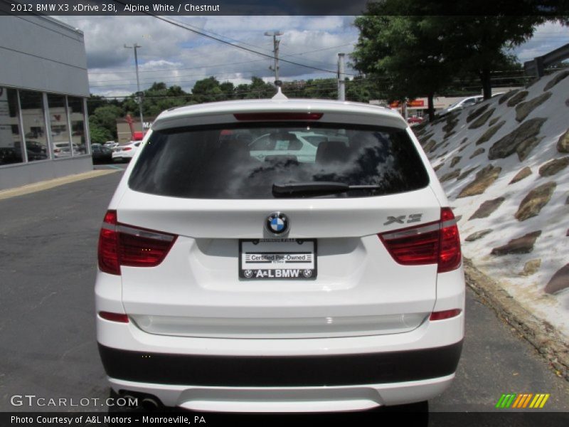 Alpine White / Chestnut 2012 BMW X3 xDrive 28i