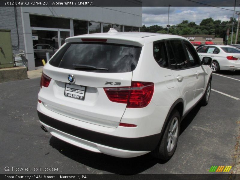 Alpine White / Chestnut 2012 BMW X3 xDrive 28i