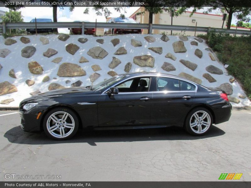 Black Sapphire Metallic / Black 2013 BMW 6 Series 650i xDrive Gran Coupe