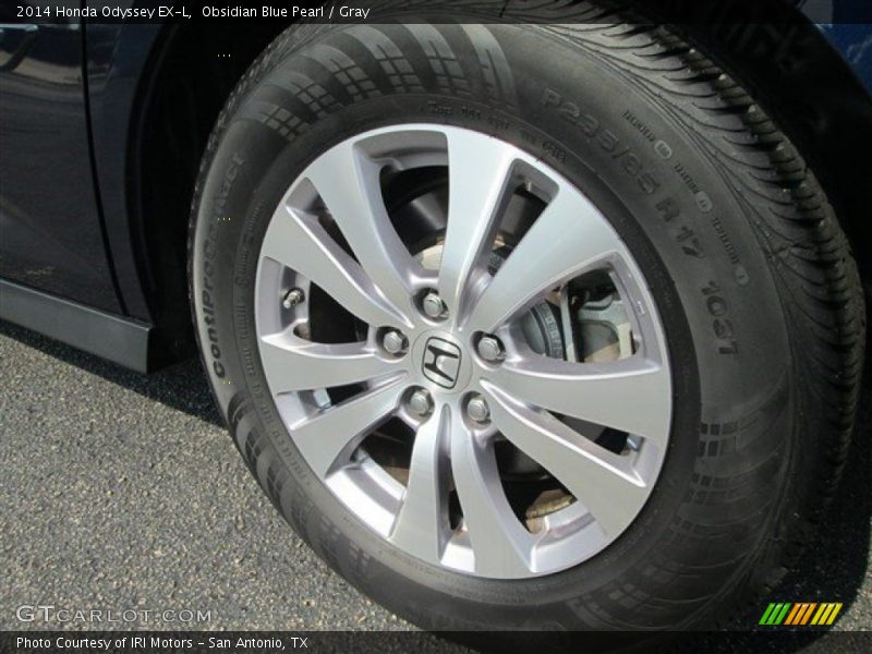 Obsidian Blue Pearl / Gray 2014 Honda Odyssey EX-L