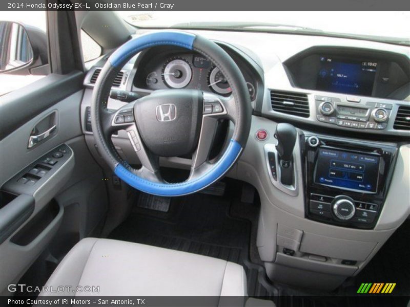 Obsidian Blue Pearl / Gray 2014 Honda Odyssey EX-L