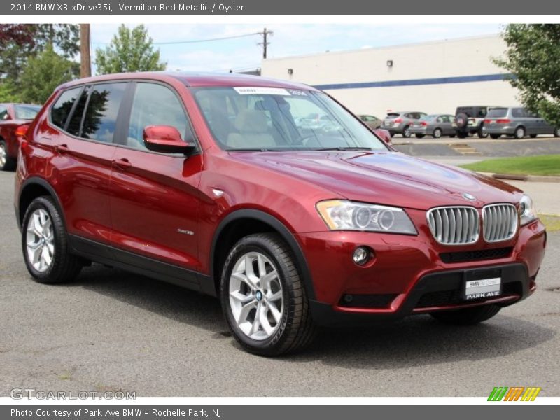 Vermilion Red Metallic / Oyster 2014 BMW X3 xDrive35i