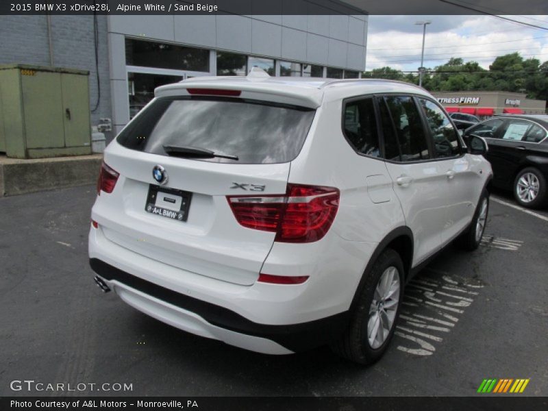 Alpine White / Sand Beige 2015 BMW X3 xDrive28i