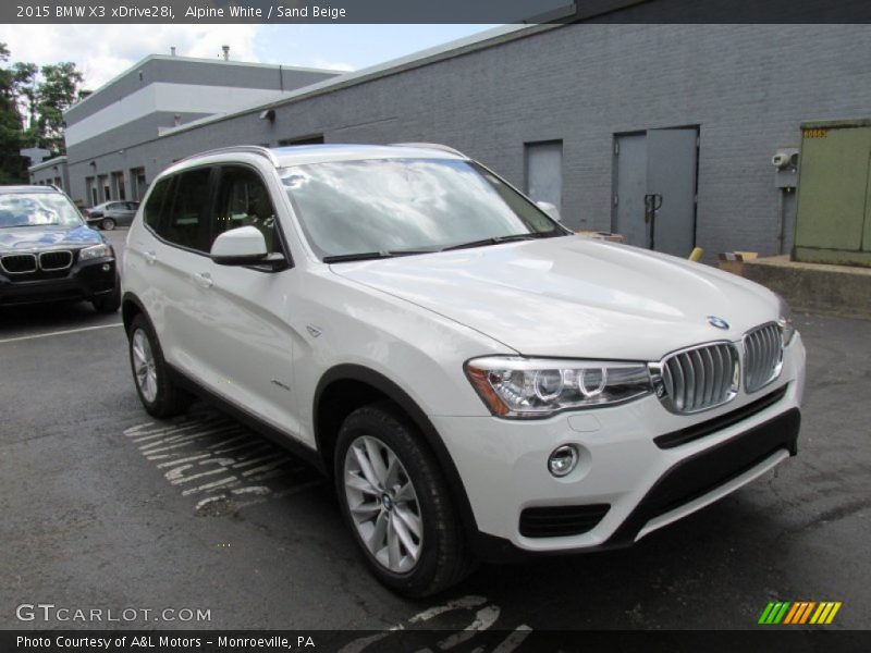 Alpine White / Sand Beige 2015 BMW X3 xDrive28i