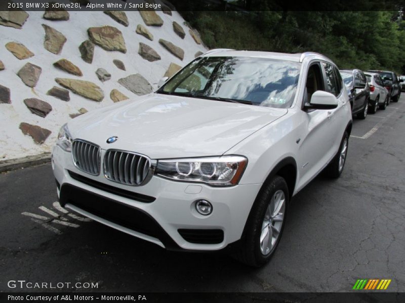Alpine White / Sand Beige 2015 BMW X3 xDrive28i