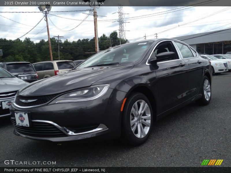 Granite Crystal Metallic / Black 2015 Chrysler 200 Limited