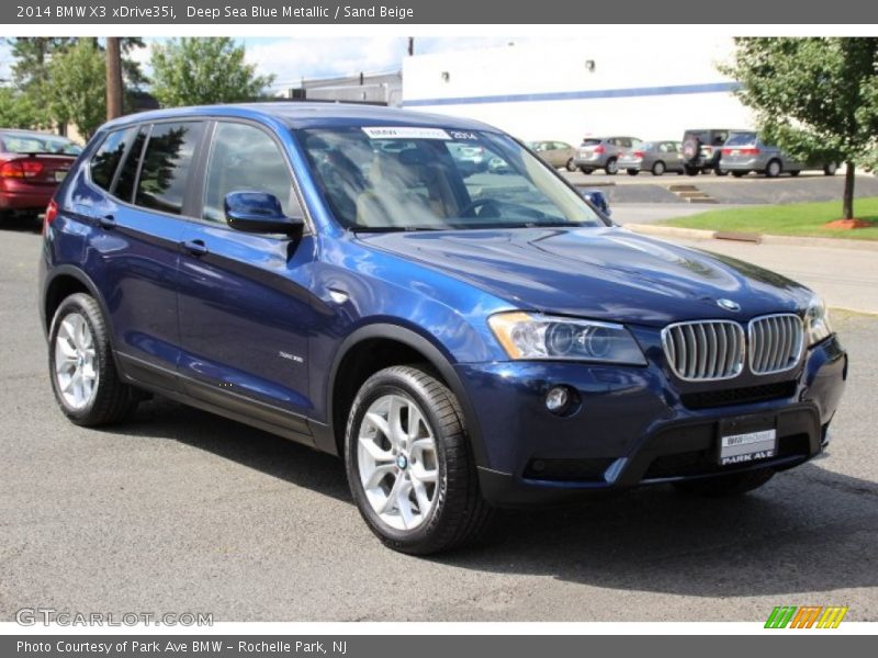 Deep Sea Blue Metallic / Sand Beige 2014 BMW X3 xDrive35i