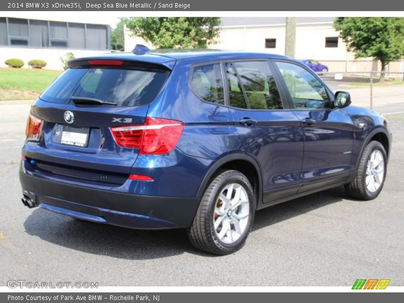 Deep Sea Blue Metallic / Sand Beige 2014 BMW X3 xDrive35i