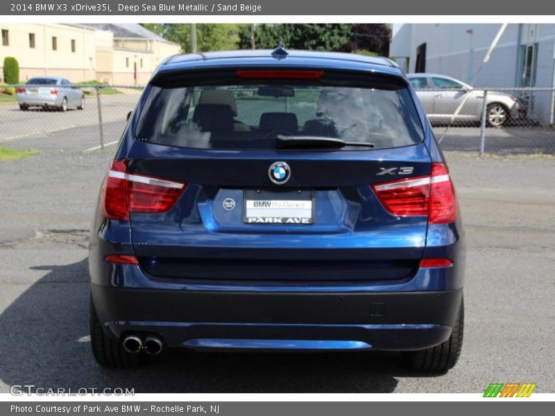 Deep Sea Blue Metallic / Sand Beige 2014 BMW X3 xDrive35i
