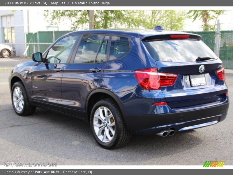 Deep Sea Blue Metallic / Sand Beige 2014 BMW X3 xDrive35i