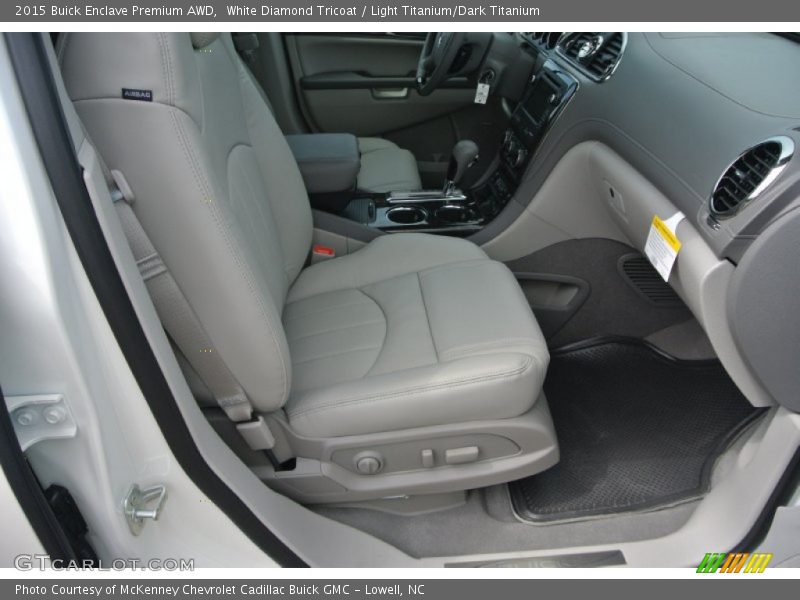 White Diamond Tricoat / Light Titanium/Dark Titanium 2015 Buick Enclave Premium AWD