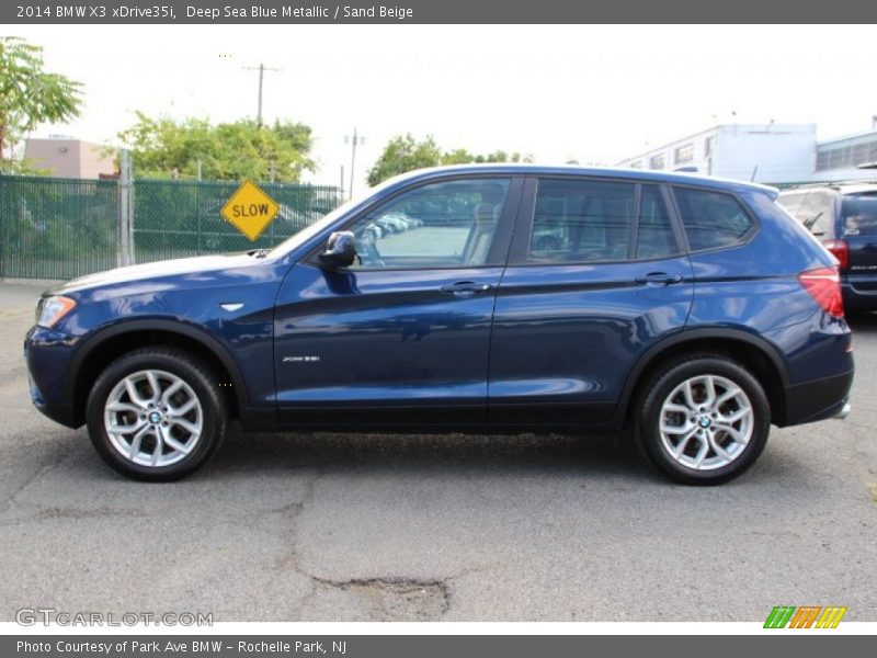 Deep Sea Blue Metallic / Sand Beige 2014 BMW X3 xDrive35i