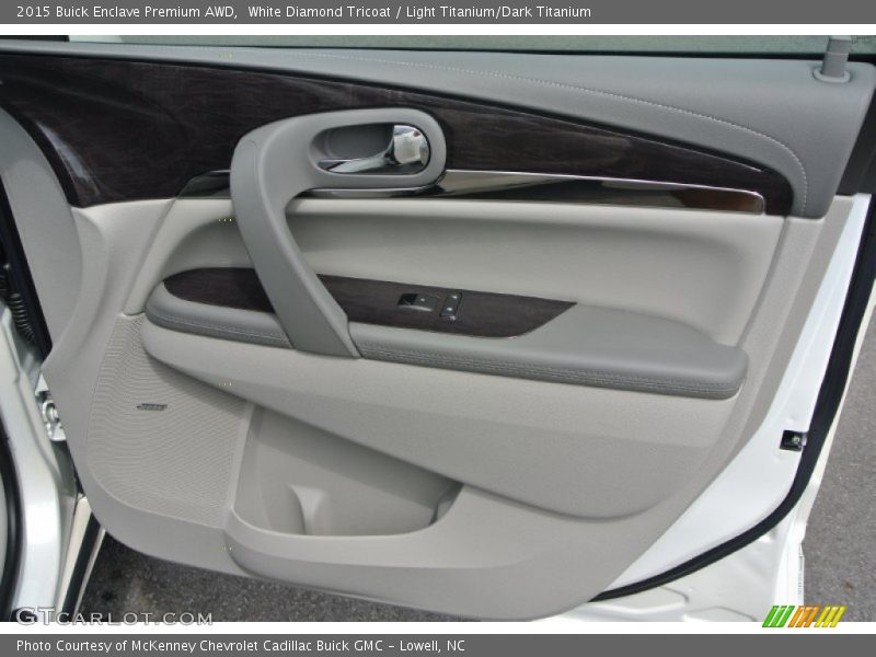 White Diamond Tricoat / Light Titanium/Dark Titanium 2015 Buick Enclave Premium AWD