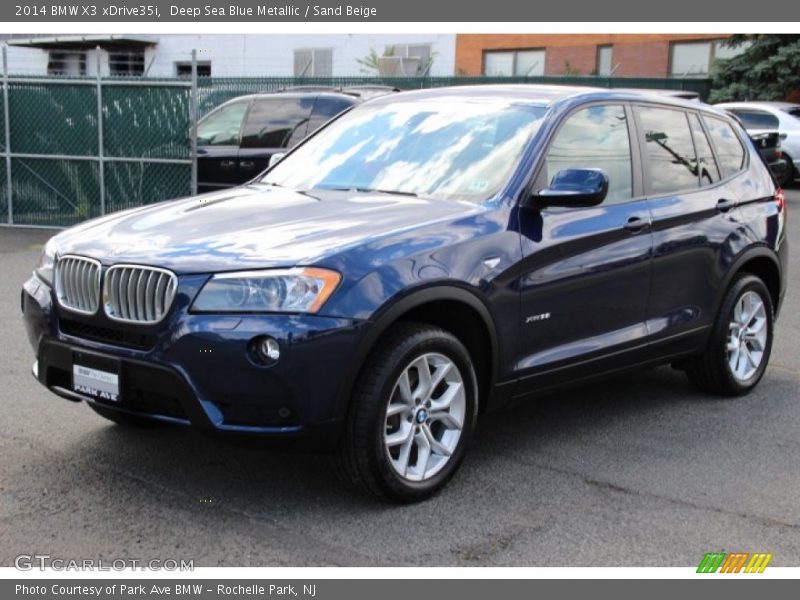 Deep Sea Blue Metallic / Sand Beige 2014 BMW X3 xDrive35i