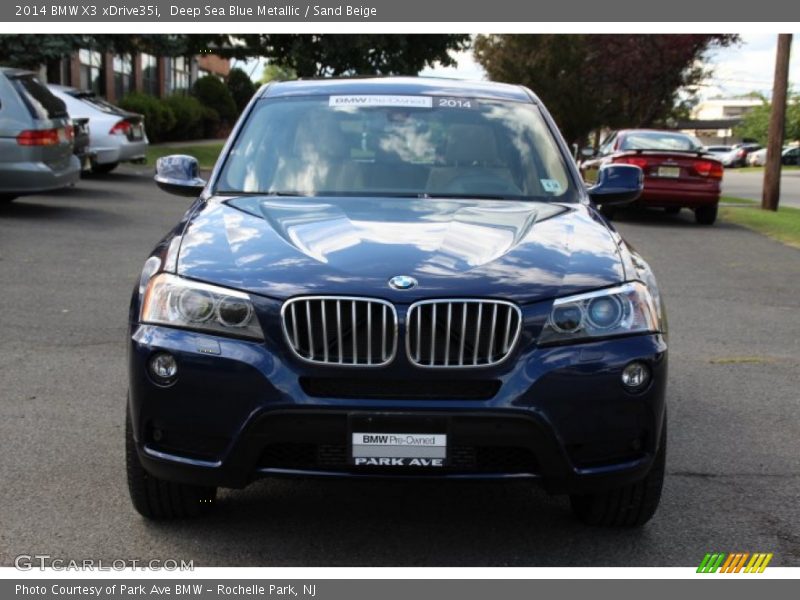 Deep Sea Blue Metallic / Sand Beige 2014 BMW X3 xDrive35i