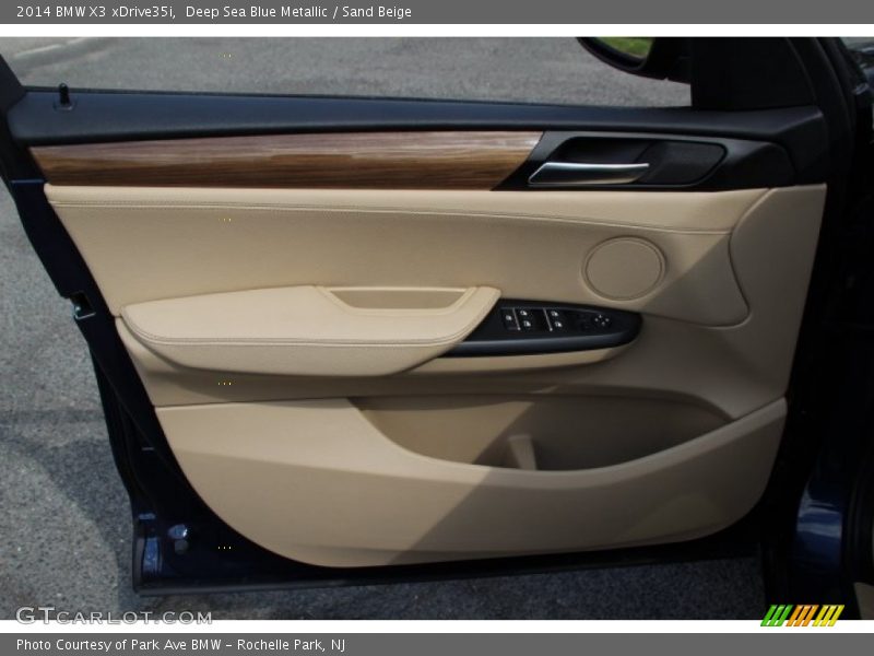 Deep Sea Blue Metallic / Sand Beige 2014 BMW X3 xDrive35i