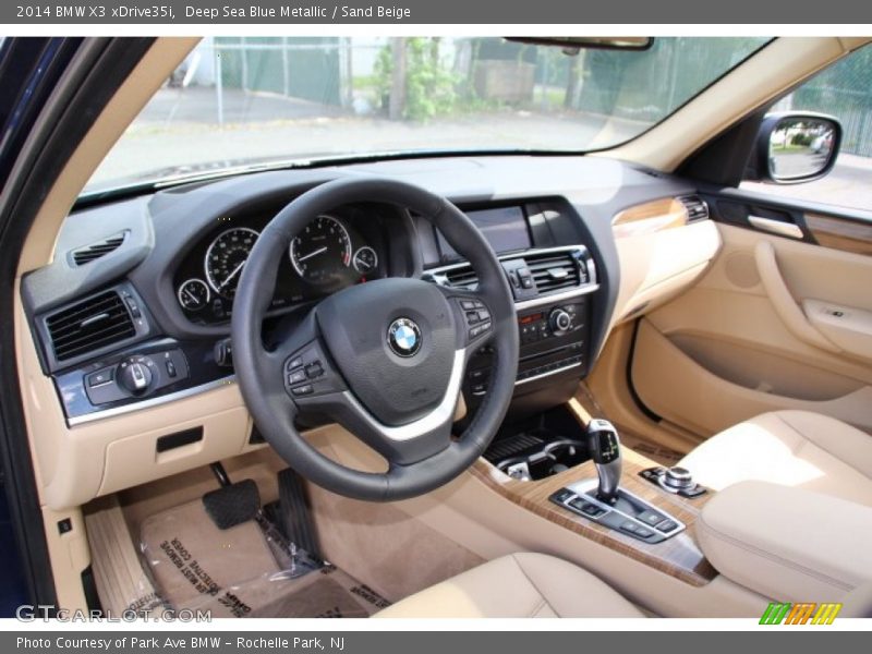 Deep Sea Blue Metallic / Sand Beige 2014 BMW X3 xDrive35i