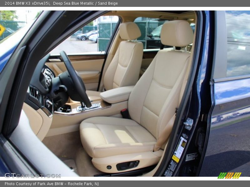 Deep Sea Blue Metallic / Sand Beige 2014 BMW X3 xDrive35i