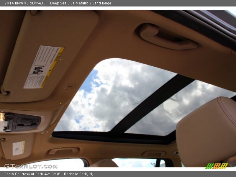 Deep Sea Blue Metallic / Sand Beige 2014 BMW X3 xDrive35i