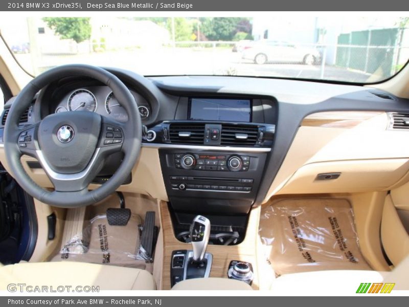 Deep Sea Blue Metallic / Sand Beige 2014 BMW X3 xDrive35i