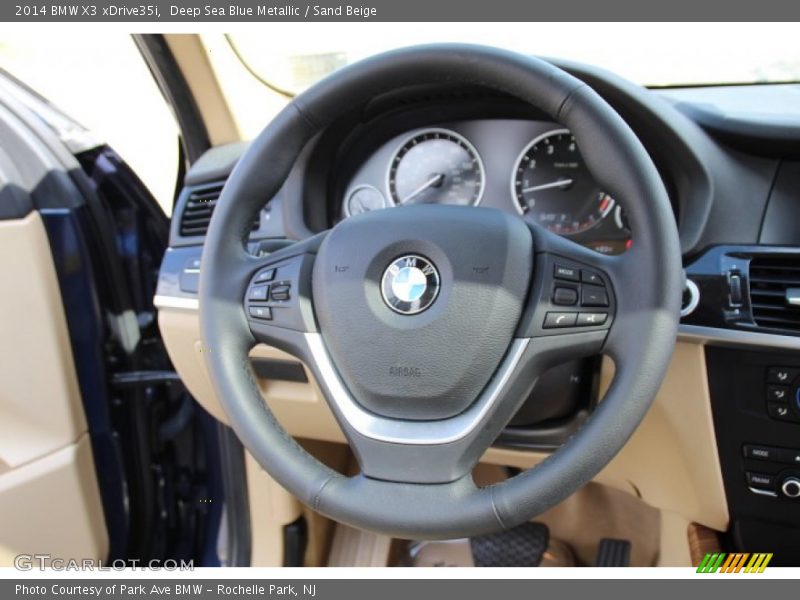 Deep Sea Blue Metallic / Sand Beige 2014 BMW X3 xDrive35i