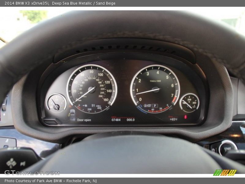 Deep Sea Blue Metallic / Sand Beige 2014 BMW X3 xDrive35i