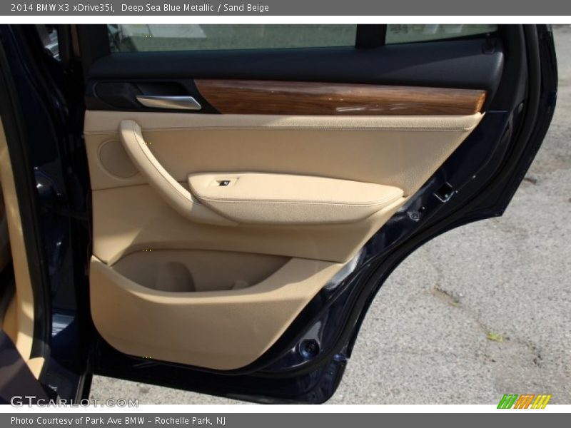 Deep Sea Blue Metallic / Sand Beige 2014 BMW X3 xDrive35i