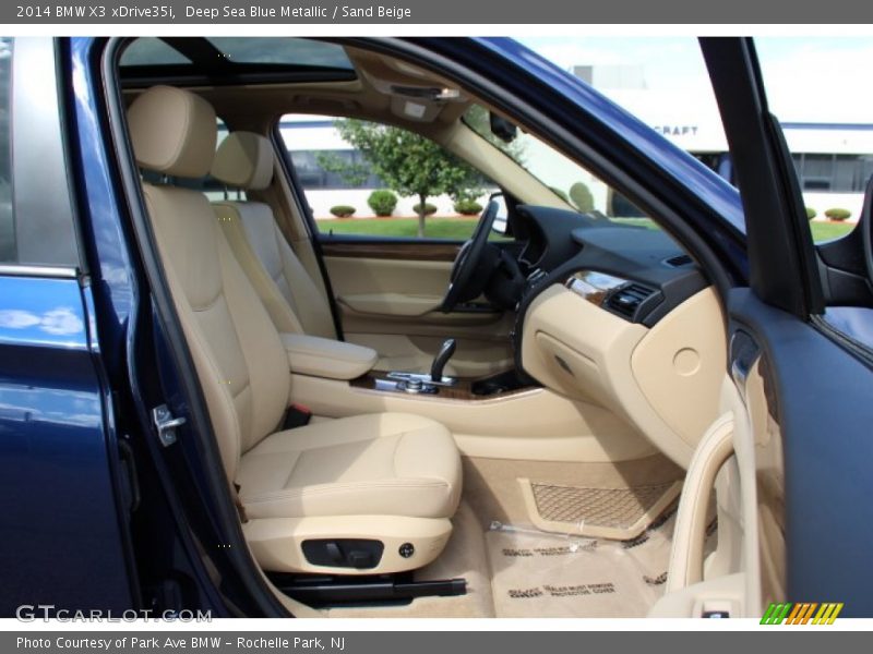 Deep Sea Blue Metallic / Sand Beige 2014 BMW X3 xDrive35i