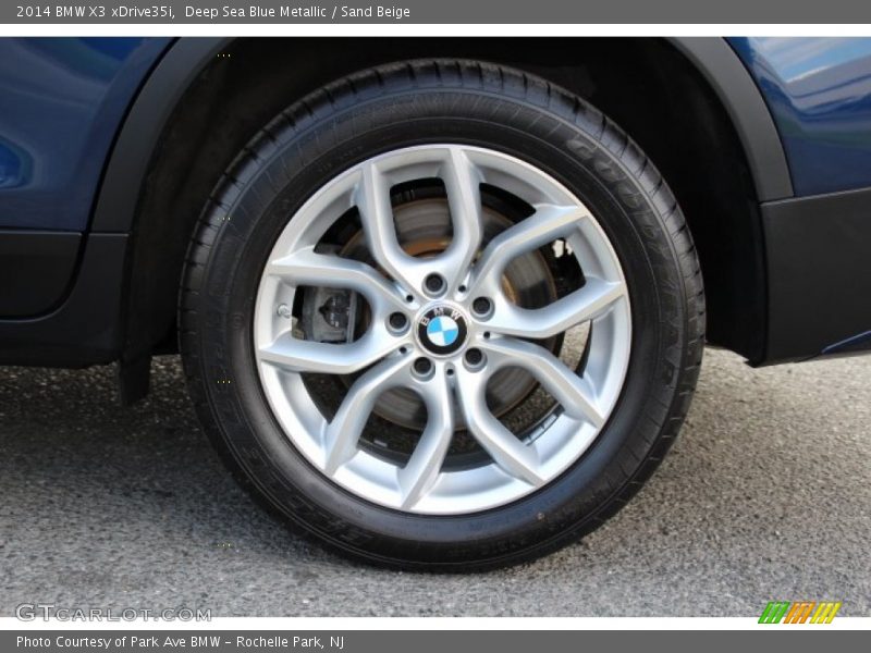 Deep Sea Blue Metallic / Sand Beige 2014 BMW X3 xDrive35i