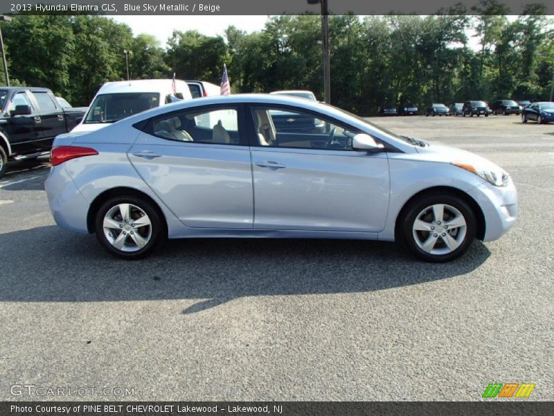 Blue Sky Metallic / Beige 2013 Hyundai Elantra GLS