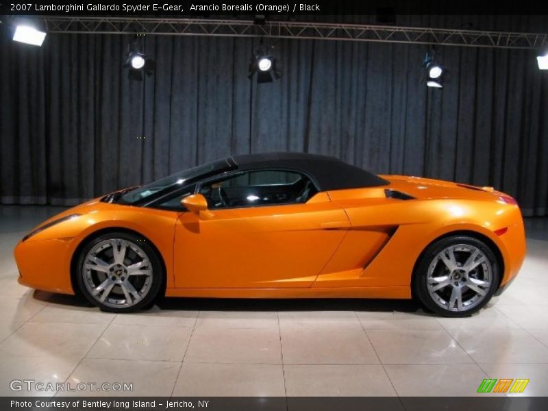 Arancio Borealis (Orange) / Black 2007 Lamborghini Gallardo Spyder E-Gear