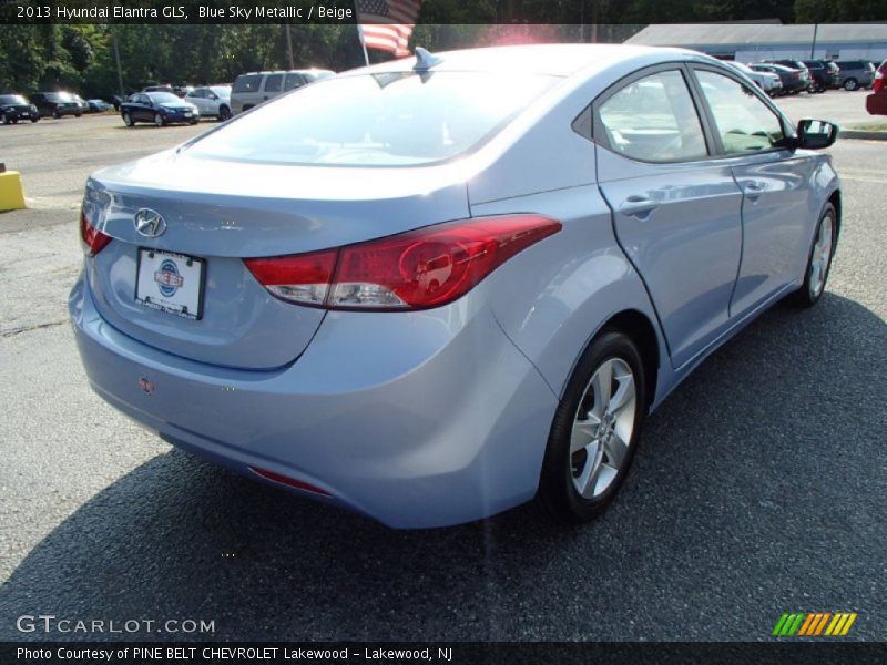 Blue Sky Metallic / Beige 2013 Hyundai Elantra GLS