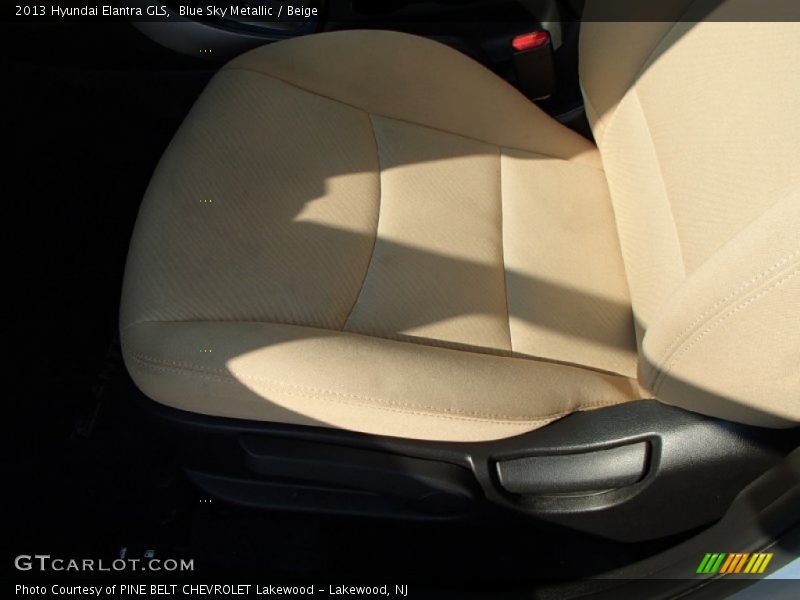 Blue Sky Metallic / Beige 2013 Hyundai Elantra GLS