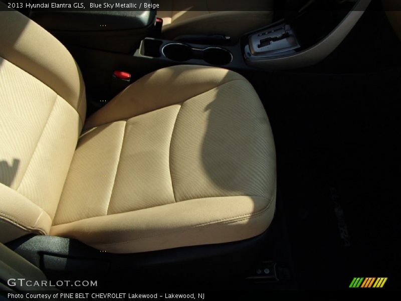 Blue Sky Metallic / Beige 2013 Hyundai Elantra GLS