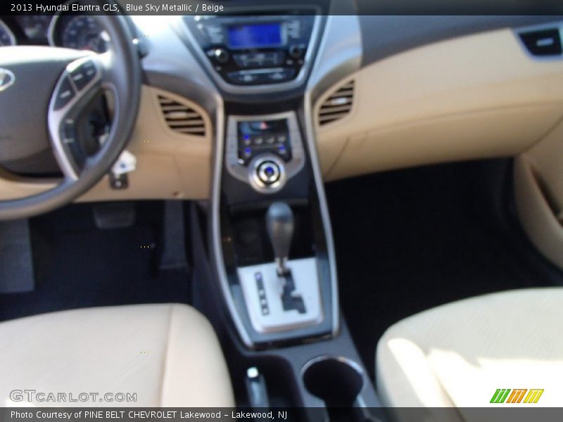 Blue Sky Metallic / Beige 2013 Hyundai Elantra GLS