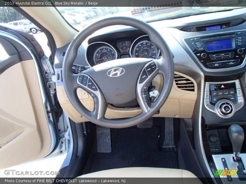 Blue Sky Metallic / Beige 2013 Hyundai Elantra GLS