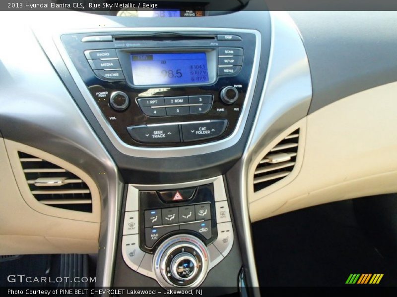 Blue Sky Metallic / Beige 2013 Hyundai Elantra GLS