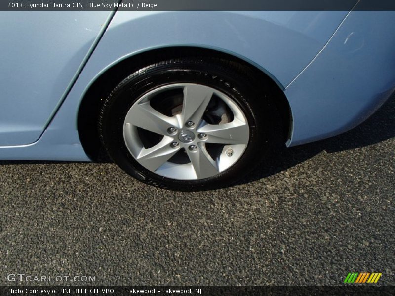 Blue Sky Metallic / Beige 2013 Hyundai Elantra GLS