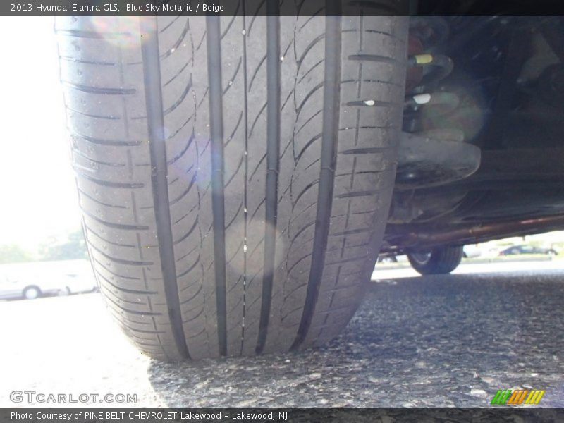 Blue Sky Metallic / Beige 2013 Hyundai Elantra GLS