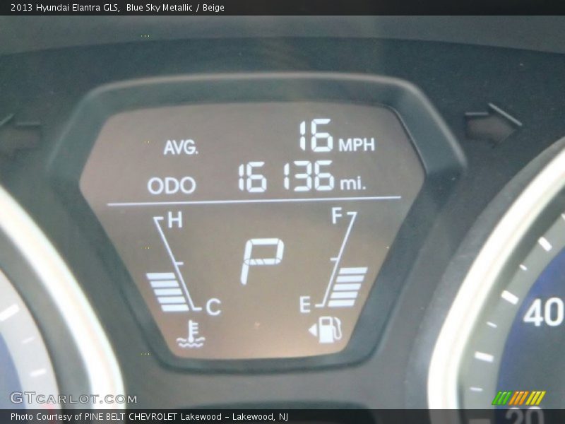 Blue Sky Metallic / Beige 2013 Hyundai Elantra GLS