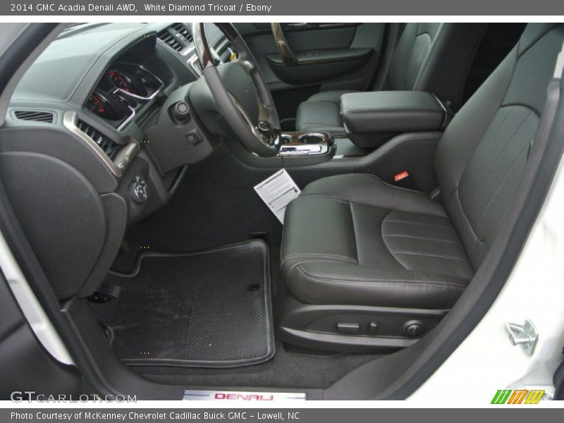 White Diamond Tricoat / Ebony 2014 GMC Acadia Denali AWD