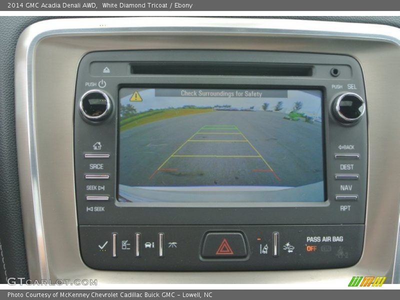 White Diamond Tricoat / Ebony 2014 GMC Acadia Denali AWD